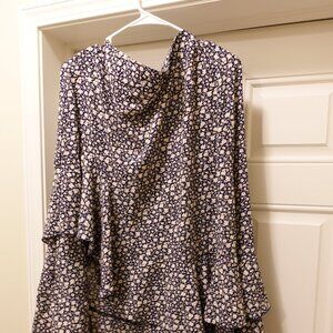 Woman's floral skirt, size L, from BTFRM, hi-lo hemline NWT